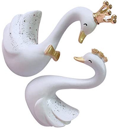 IMIKEYA 2 Stück Vogel Kunstharz Deko für Hochzeit und Geburtstag Kleine Figuren für Kuchen-, Auto- und Heimdekoration Romantisch