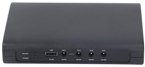Batería UPS Supcupación, 5V 9V 12V 2A Fuente de Alimentación de Batería Respaldo 27000 MAh para Máquinas Fax (Enchufe de la UE)