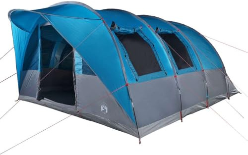 vidaXL Tunnelzelt 5 Personen Blau Wasserdicht, Campingzelt, Gartenzelt, Wanderzelt, Zelt, wasserdichtes Zelt, tragbares Zelt, Outdoor Zelt, Schutzzelt