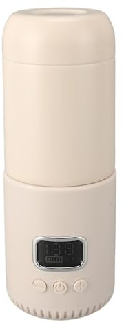 Bollitore Elettrico, Bollitore per Acqua Calda Senza Fili da 400 Ml Riscaldamento Rapido, Scaldabiberon Portatile Ricaricabile Tramite USB per Viaggi All'aperto in Interni