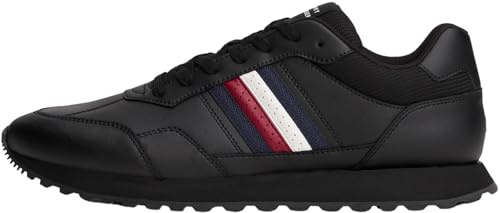 Tommy Hilfiger Uomo Sneakers Running New Eva Stripes Profilo Basso, Nero (Black), 44