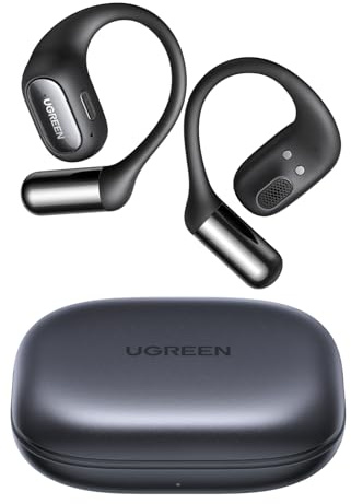 UGREEN FitBuds Wireless Headphone Open Ear Earbuds Bluetooth Earphone,4 Mic Clear Call,Noise Canceling,Spatial Audio,Dual Connection,28H Playtime,IPX5 Waterproof,Custom APP,Hook-on for Running Sports