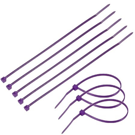 TERF® 10 Pcs Purple Cable Ties 430mm (16.92'') X 9.0mm Premium Nylon Zip Ties Wraps Secure Self Locking Mechanism Plastic Tie for Home Office Garden Garage Workshop DIY Use