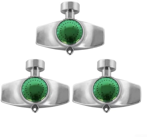 Aspersor de metal de 360 grados, 3 aspersores de aleación de zinc con patrón de círculo pequeño para césped, jardines, patios e invernaderos (verde)