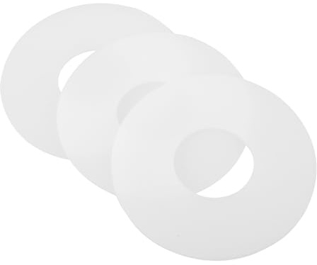 SHINEOFI Junta de Silicona para Válvula de Descarga WC, 3 Piezas 3 Pulgadas | Blanco, Medida Estándar, Ajuste para Baño, Resistente al Envejecimiento Deformación
