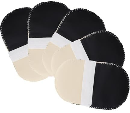 OUNONA 5pcs Shoe Polishing Gloves Wool Plush Shoe Cleaning Mitts Black Boot Care Wipes Leather Shine Gloves Multi-use for and Cars