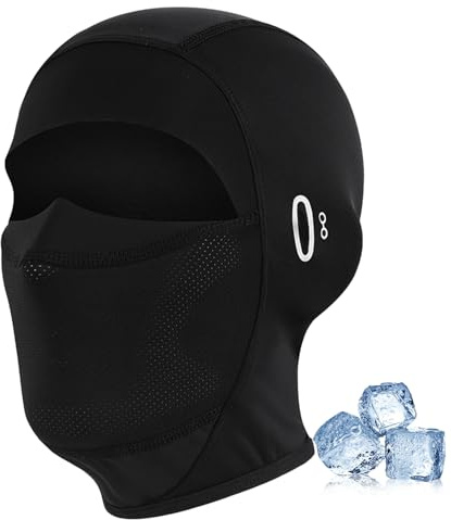 CUVZORA Sommer Sturmhaube, Sturmhaube Motorrad, Maske Herren Damen mit Brillenlöchern, UV-Schutz Kühlung Balaclava, Atmungsaktive Winddichte Skimaske, für Motorrad, Radfahren und Outdoor-Sport