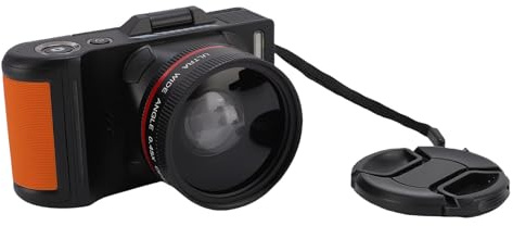 Dpofirs Cámara Digital 4K para Fotografía, 64MP HD Video Vides Videspor Focus con Zoom de 18x, Cámara Retro Anti Shake Portátil con Pantalla de 3 Pulgadas para Viajes (Black)