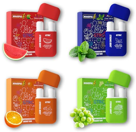 4 Pcs Nasal Inhaler Stick, Natural Refreshing Nasal Stick, Double Hole with Essential Oils, Aromatherapy Nose Inhaler for Focus, Refresh, Breathe Easy (Fruit Burst)