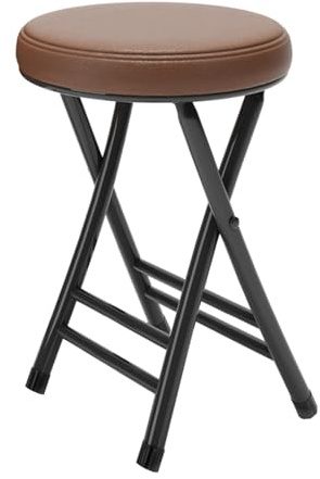 Sgabello da bar pieghevole alto 50,8 cm, con poggiapiedi, nessun montaggio richiesto, sedia da cucina portatile per adulti, capacità di peso di 120 kg, design salvaspazio