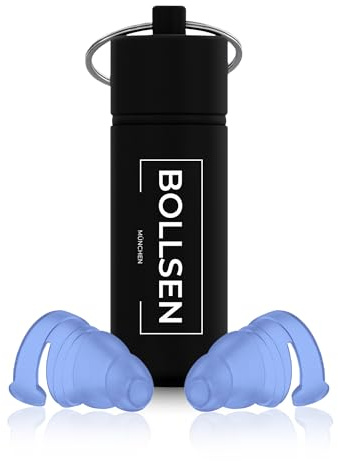 BOLLSEN Watersafe+ Schwimm Ohrstöpsel für Erwachsene – Wiederverwendbare Silikon Ohrstöpsel für Dusche, Bad, Schwimm & Wassersport – Wasserdicht mit 24 dB Lärmminderung (1)
