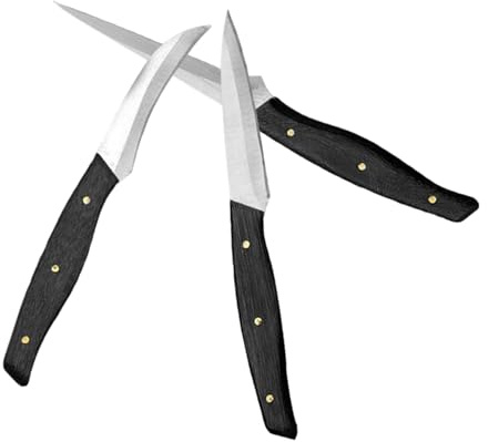 LIFKICH Set Coltelli per Intaglio Frutta in Acciaio Inossidabile Manico in Legno Utensili da Cucina per Intagliare Verdura e Frutta