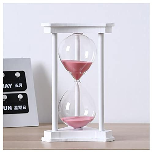 FBHFSUIEF Sanduhr-Timer, 15/30/60 Minuten, Holzrahmen, Sanduhr, dekorative(Purple,60 Minutes)