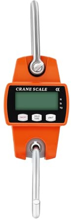 Kofferwaage Digital mit Haken, Hängewaage Kranwaage Zugwaage 0,5 bis 300kg mit Display, Wildwaage Hängende Waage Peeling- und Nullstellungsfunktion für Bauernhof, Jagd