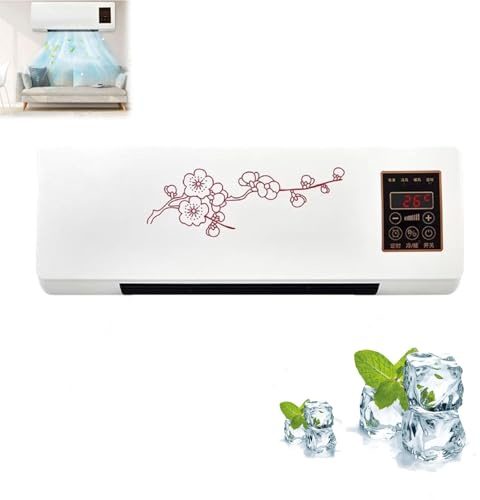 Ventilador de pared con mando a distancia, silencioso y eficiente energéticamente para dormitorios, diseño compacto, fácil de montar, perfecto para refrigeración y circulación de aire