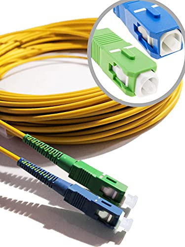Elfcam® - Câble à Fibre Optique (jarretière Optique) Compatible SC/APC à SC/UPC compatible Free Box (3M)
