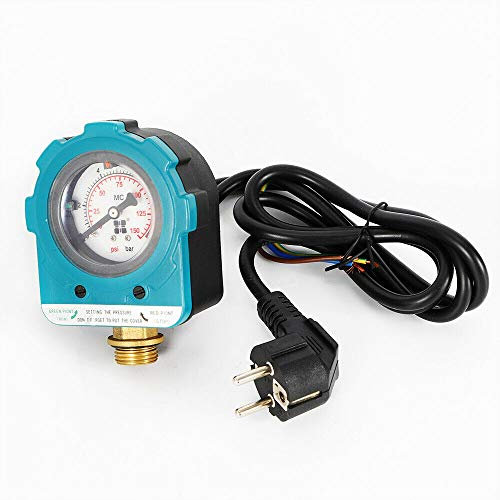 Pumpensteuerung Druckwächter Druckschalter Gartenpumpe Tiefbrunnenpumpe Hauswasserwerk Pumpenschalter Druckregler Ein/Aus 0-10Bar 220V für Tauchpumpe Selbstansaugende Pumpe Strahlpumpe