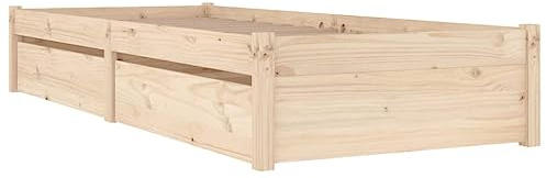 vidaXL Bett mit Schubladen Holzbett Massivholzbett Einzelbett Bettgestell Bettrahmen Lattenrost Schlafzimmerbett Schlafzimmermöbel 90x200cm