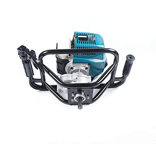 Post Hole Digger Drill Earth Auger Borer Fence with Earth Auger Drill Bit (52cc Engine + 2 Drill Bits + Extension Bar)