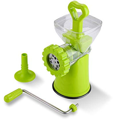 Picadora De Carne Manual Picadora De Carne Manual Picadora De Verduras Multifuncional Licuadora Picadora Máquina De Enema Utensilios De Cocina Domésticos para Cocina (Color : Green Size : 24.6x17