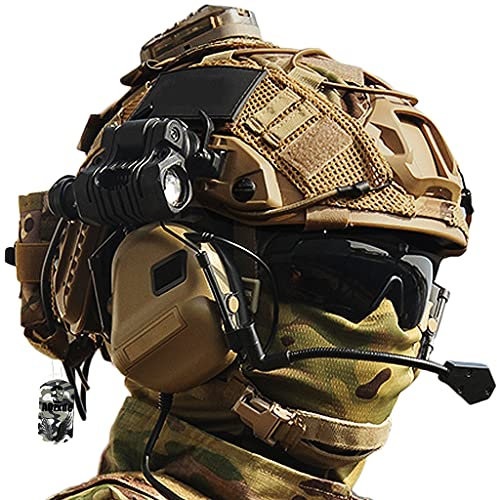 Équipement Tactique, Casque Rapide Militaire Airsoft, Ensembles de Jeu avec Casque Tactique et Lunettes et modèle de télescope, avec Coussinet EPP avancé, pour extérieur