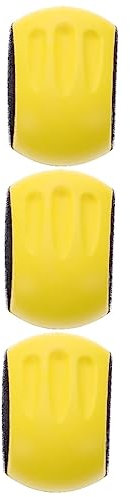 DOITOOL 3pcs Car Sanding Block Handheld Sander Mouse Shape Sanding Pad Flat Bottom