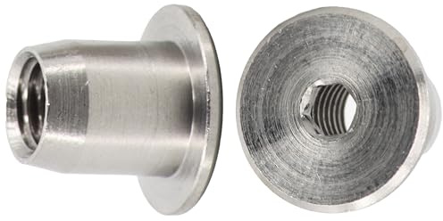 OPIOL QUALITY® Hülsenmuttern mit Flachkopf M12x18 (10 Stück) Innensechskant aus Edelstahl A1 Hülsenmutter Schraubhülsen