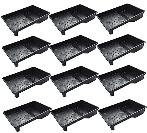 Plateaux à peinture 12 plateaux en plastique plateaux à outils plateau outil plateau professionnel plateau durable plateau peinture plateau principal créatif plateau noir plateau de service