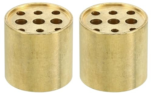 PATIKIL Incense Holder, 2 Pack Brass Incense Cone Burner Stick Holder with 9 Holes Incense Stand Base for Yoga Spa Room Home Office, 0.8 Dia. 0.8 Tall