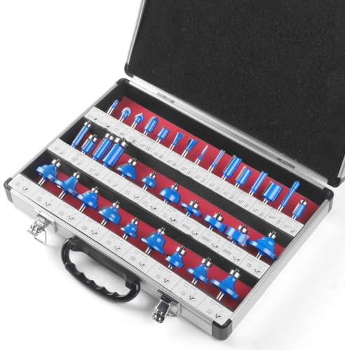 Router Bits Set 35 Stück 1/4 Zoll Holzbearbeitungswerkzeuge für Anfänger Fasenfräser Bits für Holzbearbeitung auf Holz