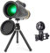 12-16x50 Monocular Telescope, High Power Zoom Portable Monocular Telescope with BAK4 Prism Lens Monocular with Smartphone Adapter and Tripod for Birds Watching,for Indoor/Outdoor