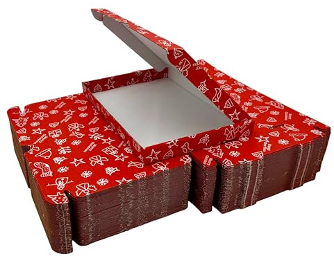 iDEALS UK PACKAGING LTD C5 A5 Postal Pip Boxes Large Letter Boxes Generic Shipping Boxes Cardboard Boxes For Posting Large Letter Postage Boxes - Pack of 25 (Christmas Printed)
