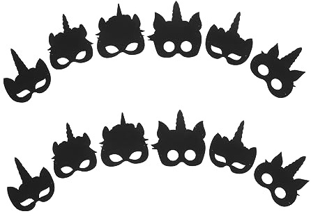 BRIGHTFUFU Halloween-bastelmasken-set 12-teilig Kratzpapiermasken Multifunktionale Partymaske für Die Kreativität Von Jungen und Mädchen