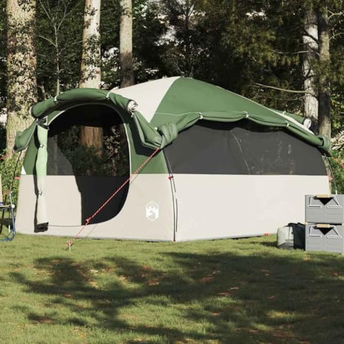 Rantry Tenda Familiare a Tunnel per 6 Persone Verde Impermeabile, Tenda Campeggio, Tenda Spiaggia, Tenda Trekking MODEL-4009572