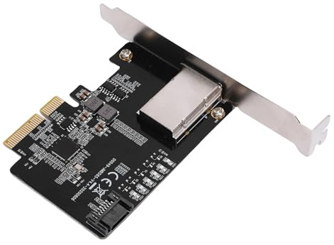 Luocute PCIe X4 Bis SAS SAS -Array -Karte, 5 Gbit/S Hochgeschwindigkeitstransfer, 64 TB KapazitäT, 5 Redundante Festplattenarray -Modi, Stabil und Schnell, Unterstützt PCIe X4, S a T