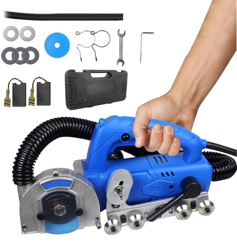 Nettoyeur de joints électrique, nettoyeur de joints de carrelage sans poussière, profondeur réglable, tuyau d'aspiration, nettoyeur de joints de carrelage en céramique(850W)