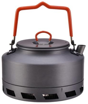 Zktfyshk Pots de camping chaudières à eau d'extérieur en alliage d'aluminium bouilloire théière portable à suspendre casseroles de cuisine pour camping, voyage, bouilloire en alliage d'aluminium