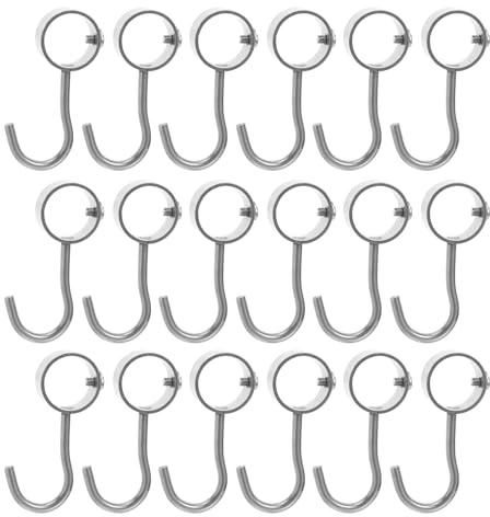 DOITOOL Edelstahl Topfhaken 20 Stück Rundrohr Haken 25mm für Küchenreling Korrosionsbeständig Vielseitig für Handtücher und Kochutensilien