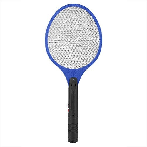 Raqueta matamoscas eléctrica, Raqueta matamoscas de Alta Potencia y Alto Voltaje, matamoscas de Mano, Recargable para Interiores, hogar, Oficina, Patio, Patio, Camping, fácil de (Azul)