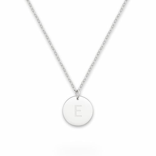 GD GOOD.designs Buchstaben Kette Silber für Damen | wasserfeste Halskette mit Initialien Anhänger | Silberne 316L Edelstahl Buchstabenkette - Geschenk für Sie und Ihn
