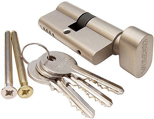 Gerda Silver Knob Cylinder Door Lock 30/35