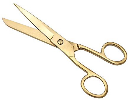 Cesoie da sartoria oro da 17,8 cm, forbici da sarto, in acciaio inox, resistenti e professionali, per tagliare tessuto, tessuto, pelle, tela, denim (oro)