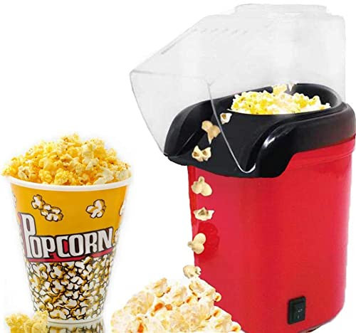 ksamwjf popcorn maker Popcorn Maker,No Oil Fast Hot Air Popcorn Maker Machine with Wide Mouth Design Perfect for Watching Movies and Holding Parties in Home, Healthy, 1200W, BPA-Free