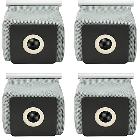Acouto 4Pcs Vacuum Dust Bag,Non Woven Fabric Dust Bag Washable Garbage Bag Fit for 10x11cm Card Slot Household Vacuum cleanser