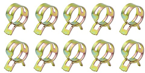 METALLIXITY Spring Hose Clamps (22mm/0.87) 15Pcs, Metal Clip - for Home Garden Tube Pipe Fastening