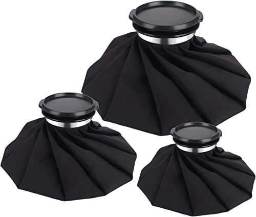 Bolsas de Hielo para Lesiones Reutilizables, 3 Piezas [15cm/23cm/28cm] Rodillera Hielo para Fiebre sin Fugas con Agua Fría y Caliente (Baja de 55˚ C), Bolsas Frio para Herida de Hombro/Codo/Tobillo