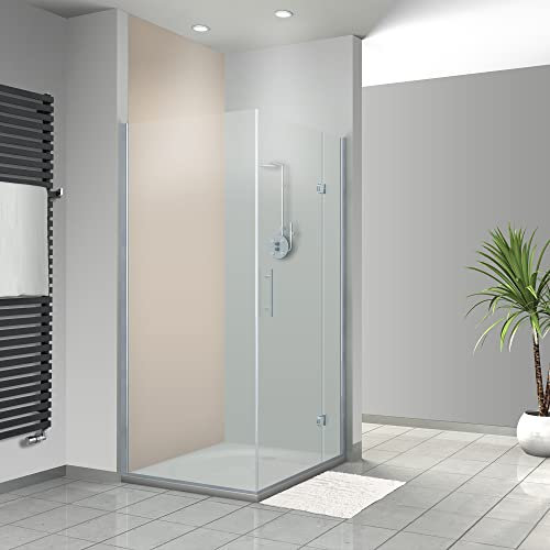 WANDFREUDE individuelle Duschrückwand Aluverbundplatte auf Maß (1 Stück - Taupe - Seidenmatt) – Dusche Wandverkleidung Duschwandverkleidung Duschrückwände