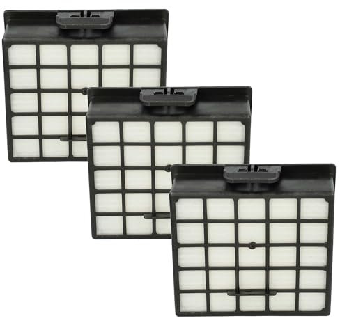 vhbw 3x Staubsaugerfilter Ersatz für Bosch/Siemens VZ153HFB, BSHG00578731 für Staubsauger - HEPA-Filter Schwarz Weiß