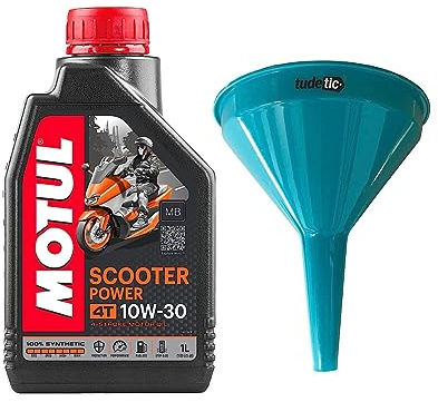 - Aceite Moto Scooter Power 4T 10W30 MB 1 Litro + Embudo - Aceite Kit-MOT-2