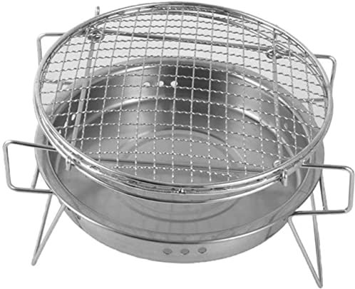 Holzkohlegrills Outdoor BBQ Grill Holzkohle Rack Rost Mini Rundgrill Tragbare Camping Topf Backen Kochen Grill Barbecue Mesh Holzkohleofen